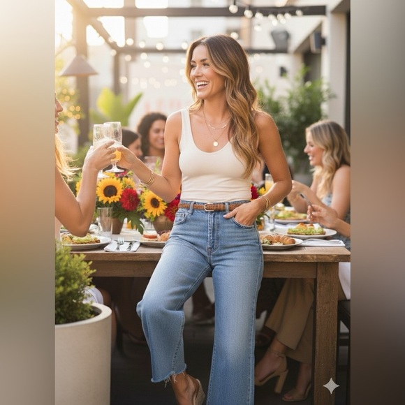 Rae Mode Beige Scoop Neck Bodysuit – Sleeveless Stretch Fit with Snap Closure - Picture 9 of 9